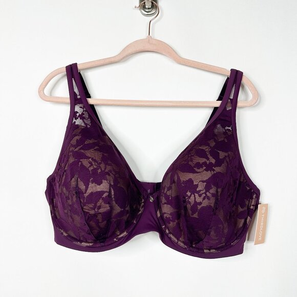 ThirdLove Other - 2/$24 NWT ThirdLove Foliage Lace Bra Wine #A0440 TRB3